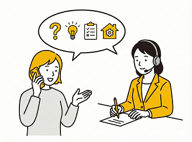 お電話でヒアリング